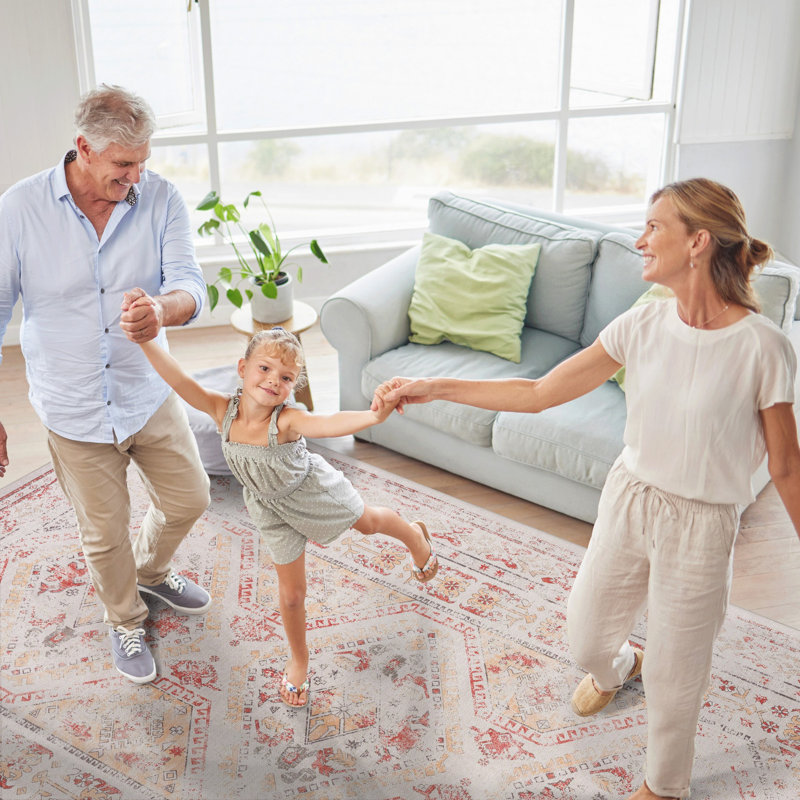 Lint-free, stylish, stain-resistant area rug, Rectangle 9' x 12'
