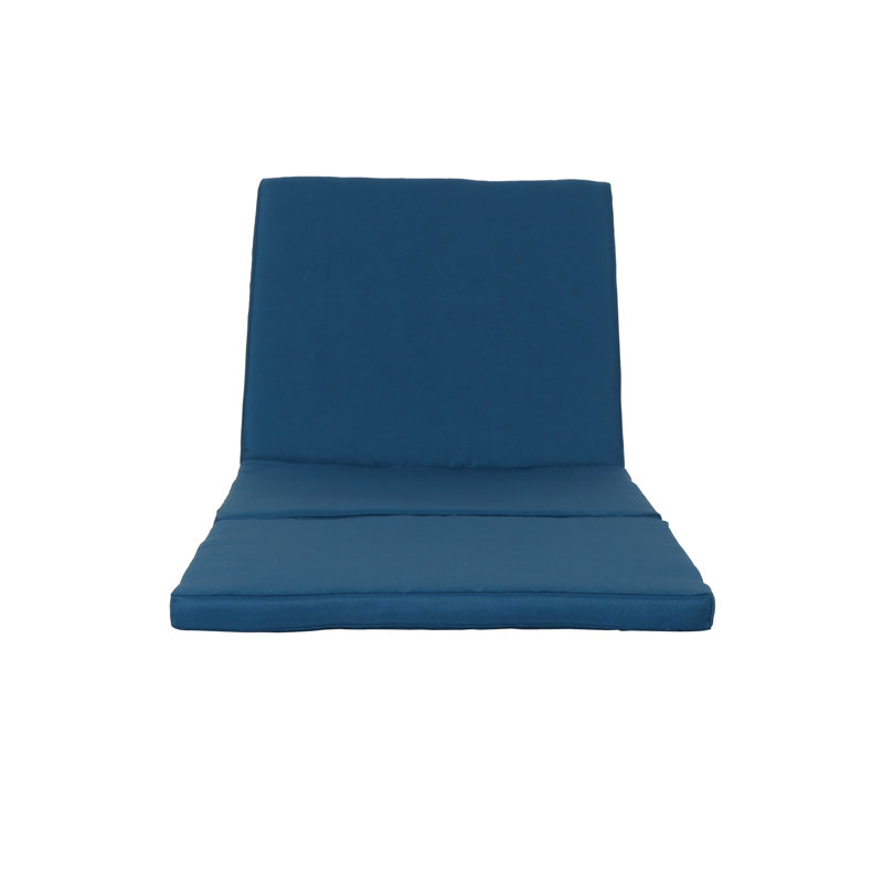 Waterproof Outdoor Chair Seat Cushion In Blue, 78.24"D X 24.89"W 1.97"H, 100% , No Assembly Needed Relaxing