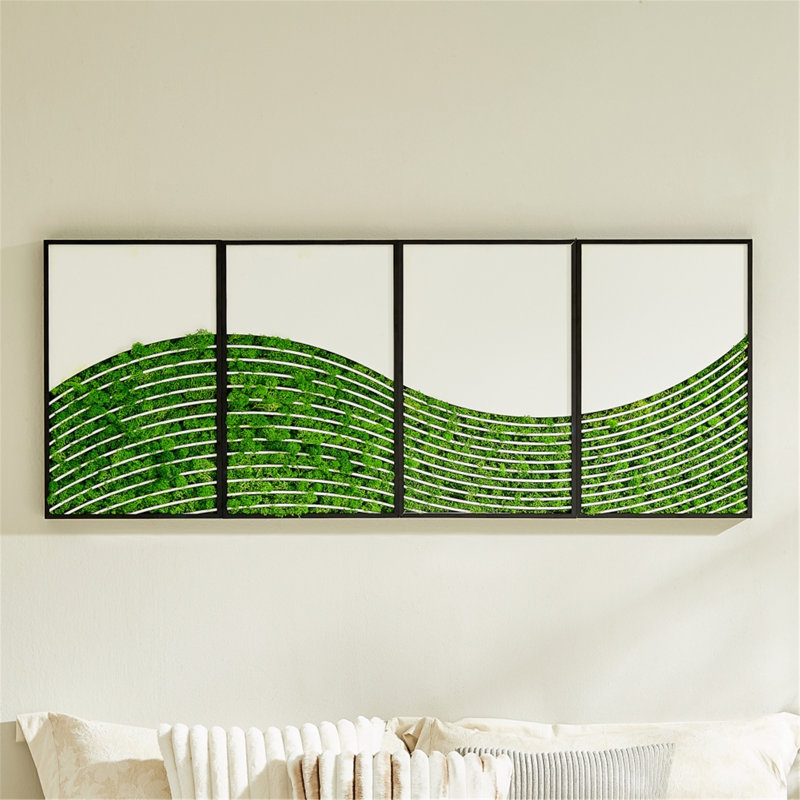 Ensemble d'art mural moderne en métal, ensemble de 4 pièces écologiques