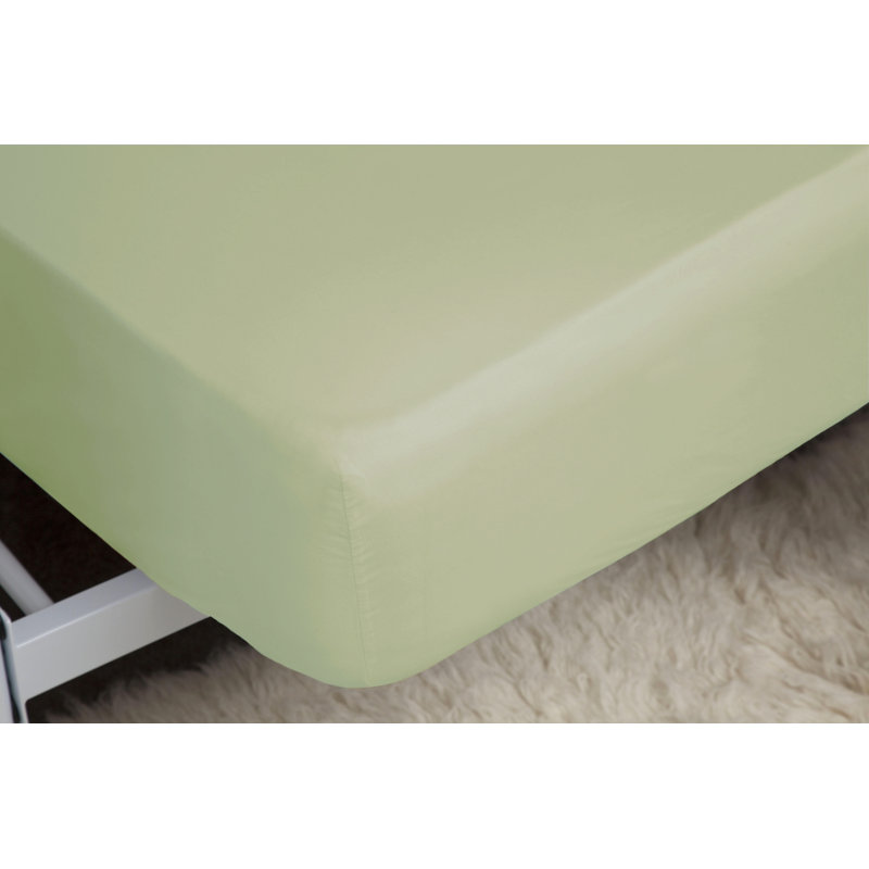 200 TC 50/50 Percale Polycotton Percale Fitted Sheet, Apple, Double (4'6)