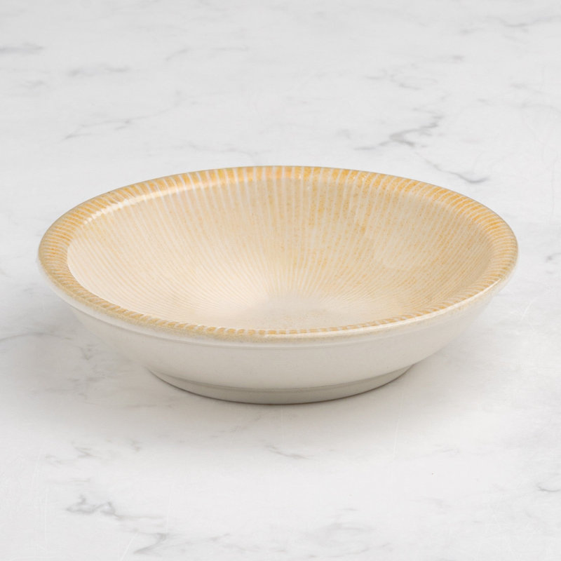 Assiette creuse ronde en porcelaine Paros-Sand | Va au micro-ondes et au lave-vaisselle