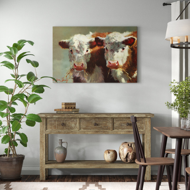Babson Cow Belles 1 Piece Painting, 81cm H x 122cm W, Wrapped Canvas