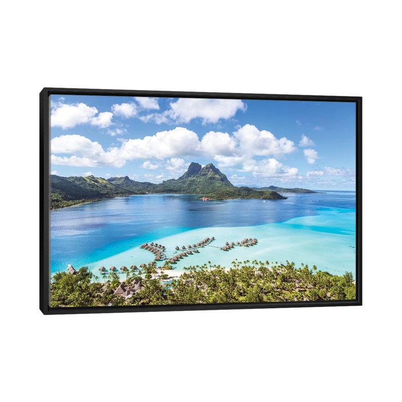 « bora bora island, french polynésie i » par matteo colombo, reproduction d’impression sur toile tendue, Pas de tapis