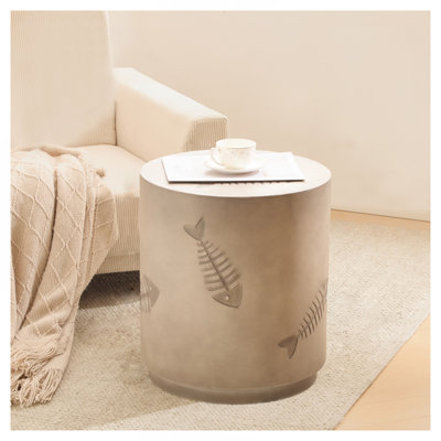 16'' MGO SIDE TABLE FISH PATTERN