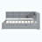 Wooden Full Size DayBed with Twin Size Trundle, DayBed with Storage Shelf and USB Charging Ports,Grey-125878709-125878708