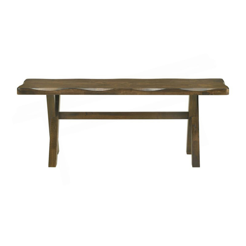 47-Inch Wooden Dining Bench, Knotty Nutmeg