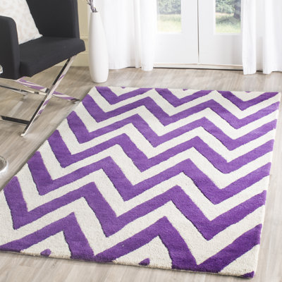 Jamison Chevron Wool Hand Woven Area Rug