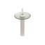 Lavabo de salle de bain circulaire en verre avec robinet argento-16539084