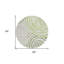 Tapis d'intérieur rond lavable abstrait vert artichaut 8 pi HomeRoots