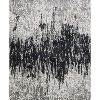 Handmade Silk and Wool Area Rug