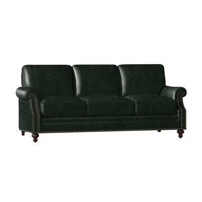 West 82"" Genuine Leather Rolled Arm Sofa -  Bradington-Young, 759-95-922100-28-TU-MH-#9FN