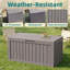 Boîte de rangement verrouillable en résine résistante à l'eau 80 gallons Emperic Design-98754010
