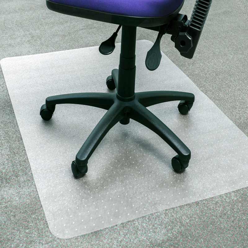 Low Pile Carpet APET Straight Rectangular Chair Mat, 90cm x 120cm