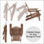 Chaise Adirondack pliante en bois, dossier pré-assemblé-1376116701