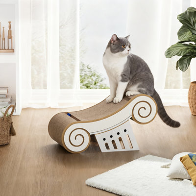 Cat Scratcher Bed, Corrugated Cardboard Cat Scratching Pad, Durable Cat Scratcher Lounge Furniture for Kittens & Adult Cats