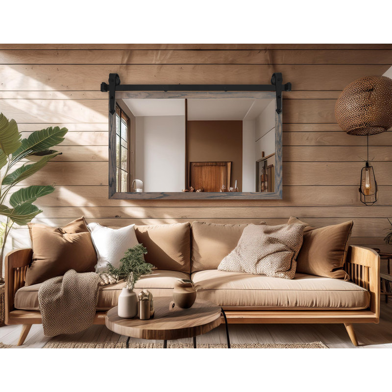 Miroir Gracie Oaks, 32 po x 33 po, Gris carbone