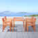 Strayer Stackable Reddish Brown Coastal Wood Dining Set