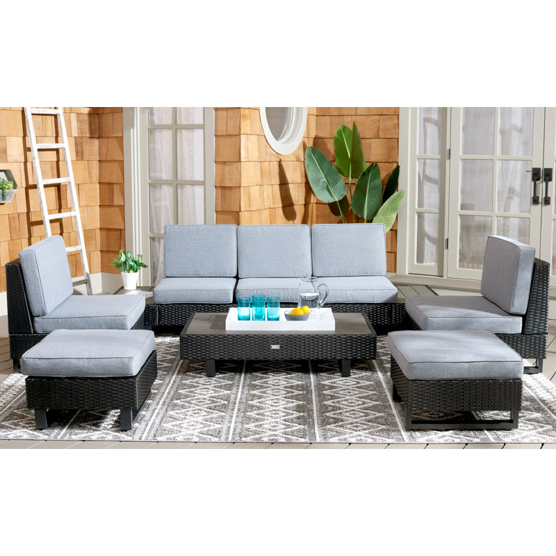 7 - Person Patio Conversation Set with Cushions