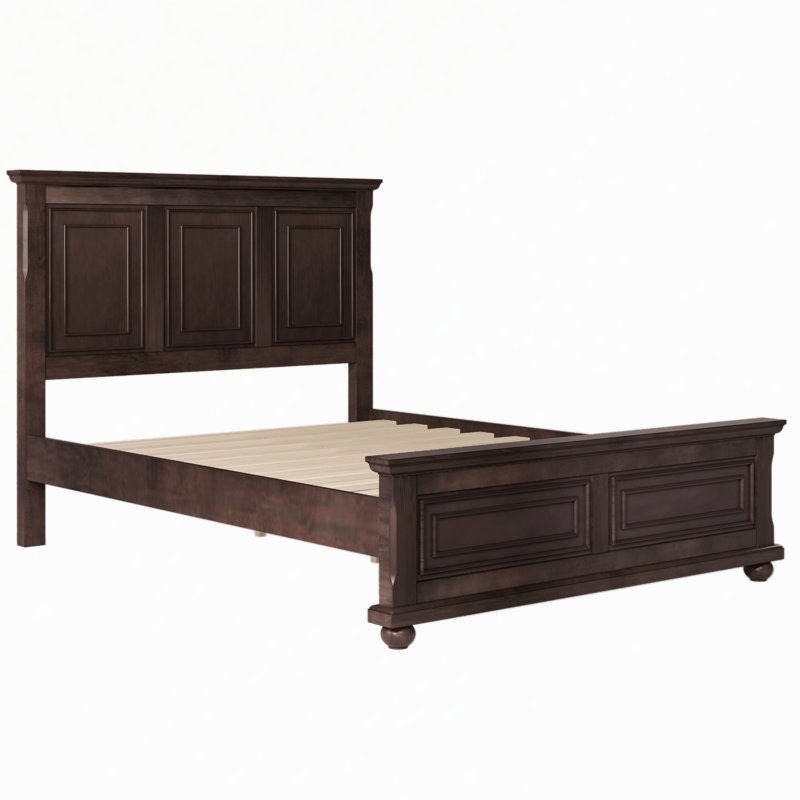 Base de lit Traditional Traditional, Brun, Grand lit