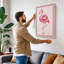 Flamingo in Bloom Botanical - Wrapped Canvas-941249506-941249505