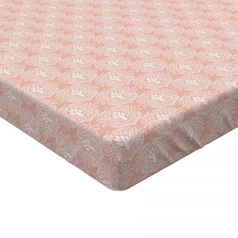 Microfiber Floral Fitted Sheet, Twin Fitted Sheet