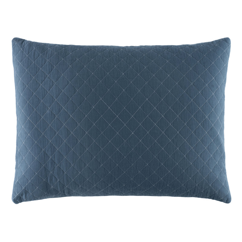 Amity Sand Quilted Sham, Standard Sham, Blue