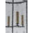 8-Light Dimmable Black Gold Glass Drum Chandelier