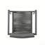 Ensemble repas d'extérieur 7 pièces en aluminium et corde tissée, gris et noir-133673295