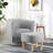  Sharolynn Upholstered Linen 27.6" Wide Swivel Barrel Chair with Ottoman-1267772706