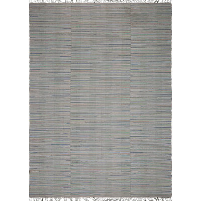 Tapis gris clair clair à motif abstrait moderne moderniste à rayures tissées à plat