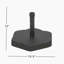 Base de parasol robuste en béton et en fer de 66 lb - hexagonale, adaptateur inclus, noir ombré profond, P 18,73 po x l 14,21 po H avec adaptateur
