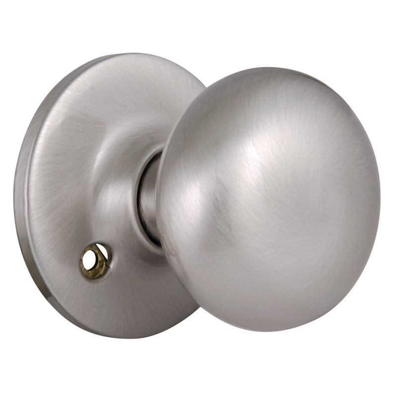 Bouton de porte de passage Cambridge, Nickel satiné
