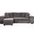 L-Shape Sectional With Sleeper, 2 Stools, Storage, Square Foot Style, Charcoal 104.5" Reversible Couch Storage Chaise & Chairs, Living Room-1401896784