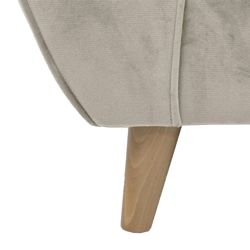 Rafe 4 Seater Velvet Sofa, Mink Velvet