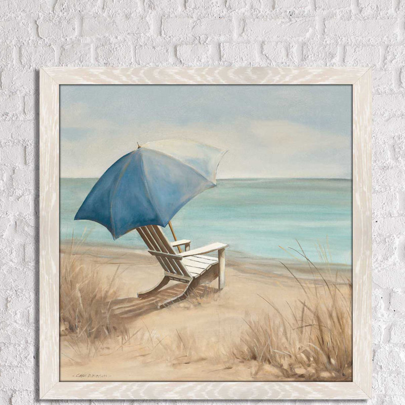 « summer vacances i », reproduction de peinture à l’acrylique encadrée, H 27,5 po x l 27,5 po x P 0,75 po