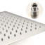 Pomme de douche à pluie murale de 12 po - Nickel brossé, fabrication en laiton, buse autonettoyante pour un débit d'eau non bouché, compatible avec un tuyau standard américain, laiton, dégagement non obstrué et constant,-127368508