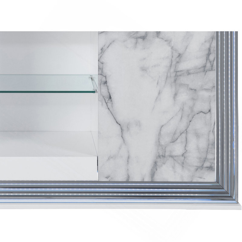 Buffet lune blanche en marbre