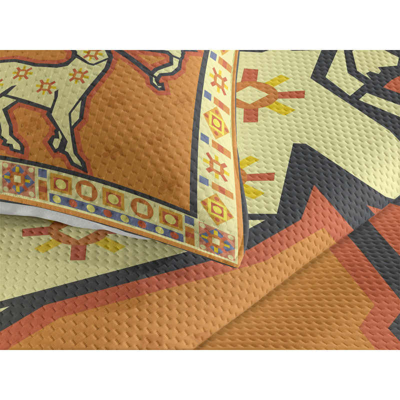 Eclectic Coverlet, King Bedspread + 2 Shams