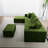 4 Seat Modular With 2 For Bedroom, American Style, Medium-Firm Seat, Velvet Material, Foam, Machine-Washable Brushed Corduroy Couches-1780759512
