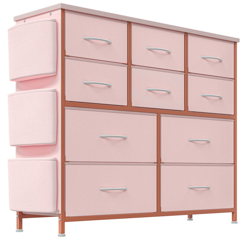 99.1cm W 10 - Drawer Chest of Drawers, Pink