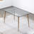 Glass Top Metal Base Credenza Desk
