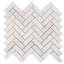 Alaska White Herringbone Polished Marble Tile