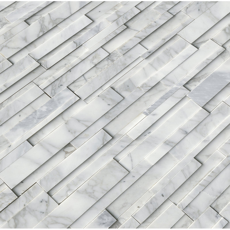 6 in. x 24 in. Honed Natural Stone Ledger Panel Wall Tile, Venatino Elysia