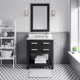 Cronin 30" Carrara White Marble Countertop Bath Vanity with Mirror 