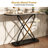 47.4" Rectangular Console Table with Wooden Top and Metal Frame-531496454