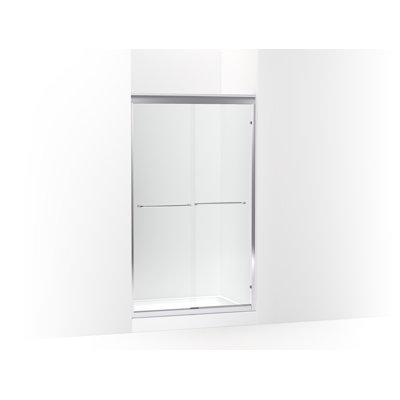 Fluence 40-In - 43-In W X 70-1/32-In H Sliding Shower Door with 1/4-In Thick Crystal Clear Glass