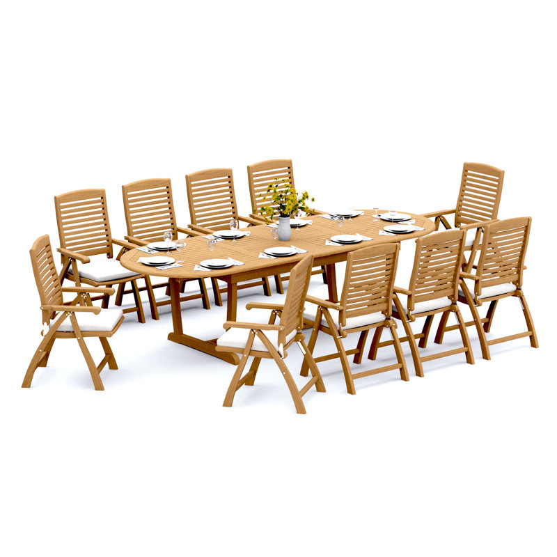Ashley Outdoor - Piece Teak Dining Set, 10