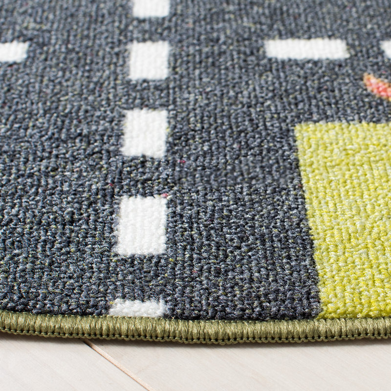 Kids Playhouse 200 Performance Machine Washable Rug, Round 5'