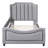 Classic Stripe Headboard Twin Daybed In Gray - Comfortable & Construction Velvet With Stylish And Elegant