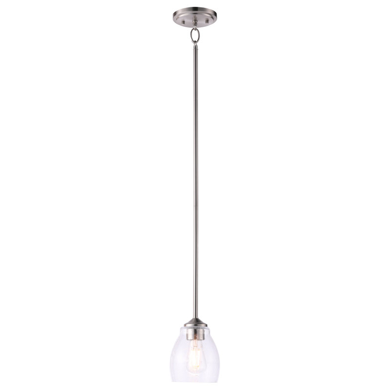 Longshore Tides Blodwyn Brushed Nickel Pendant Light, Brushed Nickel